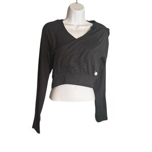 The North Face Women’s XS Black FlashDry Wrap Hoodie Long Sleeve Thumbholes